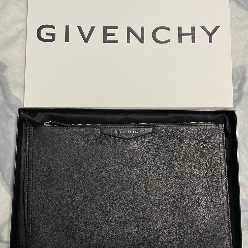 Givenchy Black Leather Clutch Bag Like new